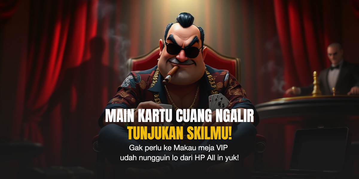 Kartun karakter mafia di meja judi, menggambarkan suasana elit permainan Dragon Tiger di Casino Resmi.